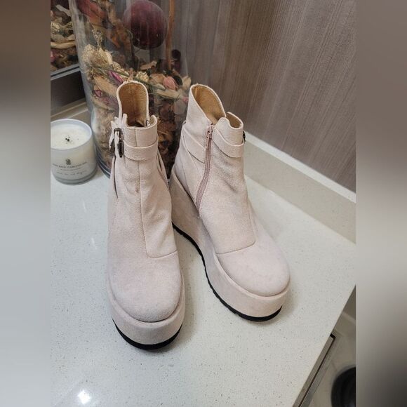 Free People Ruby Leather Platform Boot Sz 6 - Picture 1 of 9